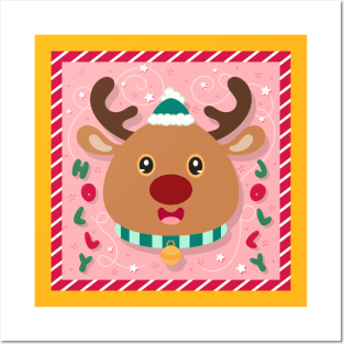 Tweely Deer  Reindeer. logo design Posters and Art
